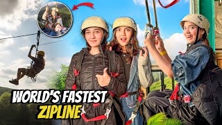 World’s Fastest Zipline in Mountains😱Destination Wedding Ka Soch Liya😍Sistrology [upl. by Roanna796]