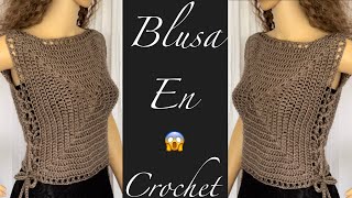 Súper Fácil y Bonita Blusa en Crochet Paso a Paso [upl. by Haeckel245]