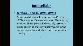 Lecture44 Genetic blistering diseases Rooks chapter 71 [upl. by Nivrad933]