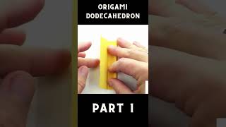 Origami Dodecahedron Tutorial 🌟 How to Fold a Stunning 12Sided Paper Polyhedron Part 1 [upl. by Annal779]