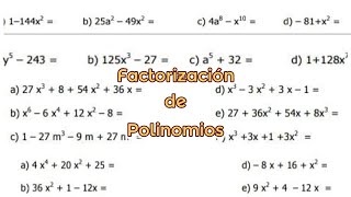 Factorización de Polinomios [upl. by Bishop]