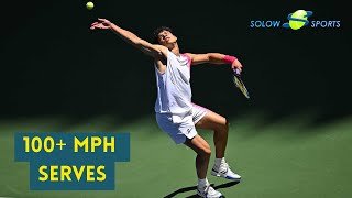 Gauging Profession Tennis Pro Serve Speed [upl. by Hadsall371]