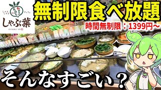 しゃぶ葉で時間無制限の食べ放題！そんなにすごいの？大食いしつつ徹底攻略する！！【ずんだもん＆ゆっくり解説】 [upl. by Derfnam508]