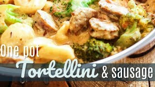 Creamy One Pot Tortellini with Sausage [upl. by Ursal186]