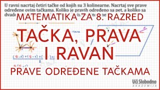 Tačka prava i ravan  Zadatak 2  Matematika za 8 razred [upl. by Onofredo938]