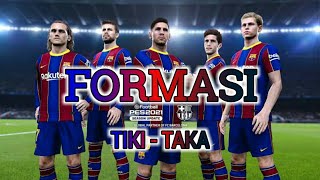 Trik Formasi TikiTaka Barcelona PES 2021 Gembox Patch [upl. by Mcmath]