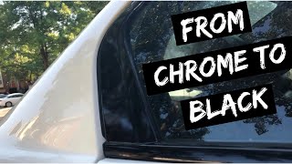 Honda Accord  Blacking Out Window Trim with Gloss Black Vinyl Wrap [upl. by Ohara435]