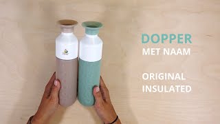 Hoe Dopper waterfles met naam gebruiken en reinigen Drinkfles met een missie [upl. by Enyahc]