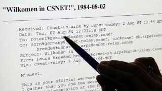 SWR 281984 Die Uni Karlsruhe empfängt die erste EMail aus Amerika [upl. by Grunenwald]