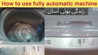 Automatic washing machine  How to use Haier HWM 801269 top loaded New Arrival 2024 [upl. by Kinsley]