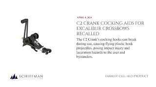 C2 Crank Cocking Aids for Excalibur Crossbows Recalled [upl. by Alenoel]