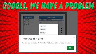 Cant Select Option Error MultiSelect Dropdown in Google Sheets [upl. by Ahsikad835]