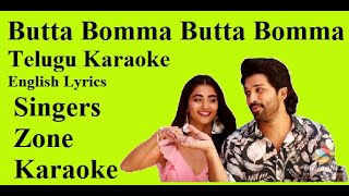 Butta Bomma Karaoke with sinking lyrics [upl. by Pernas]