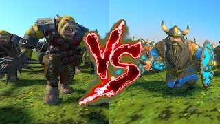 Orc Boyz VS Dwarf Warriors Total War Warhammer 3 [upl. by Jeminah]