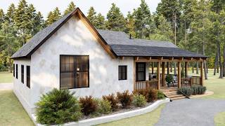 990 sqft Does This Charming Small House Need Anything Else  Perfect Balance [upl. by Ydnab422]