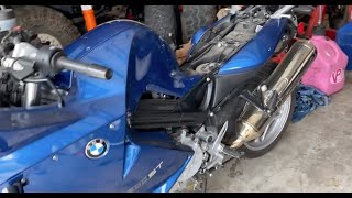 Bmw F800ST battery charger install [upl. by Esirtal]