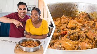 How To Make Trini Stewed Chicken  Foodie Nation [upl. by Analrahc]