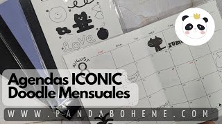 Agendas ICONIC  Doodle Planners Mensuales A5 [upl. by Admana]