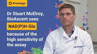 Dr Stuart McElroy BioAscent uses NADPHGlo because of the high sensitivity of the assay [upl. by Ynohtnaluap]