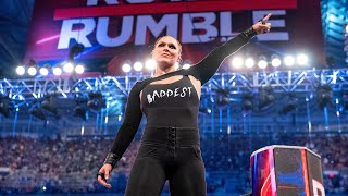 Ronda Rousey wins Womens Royal Rumble Match Royal Rumble 2022 [upl. by Olumor]