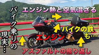 【38℃の日】メッシュ革ジャン【KADOYAパンチングレザー】⏩vol120 HARLEYDAVIDSON FLTRX [upl. by Lap141]