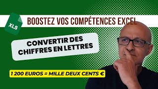 Comment Convertir Les Chiffres En Lettres Avec EXCEL [upl. by Trebron]