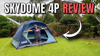 Coleman Skydome 4Person Tent TESTS  REVIEW [upl. by Dettmer711]