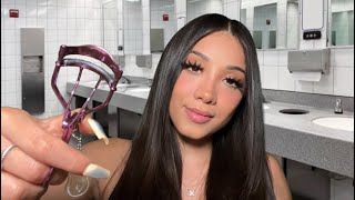 ASMR Nice girl does your makeup in school bathroom🥰💄Personal attention [upl. by Aidne458]