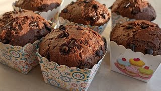 Eggless Chocolate MuffinsMuffins recipechocolate cupcakescupcake recipecake recipe shorts [upl. by Haveman435]