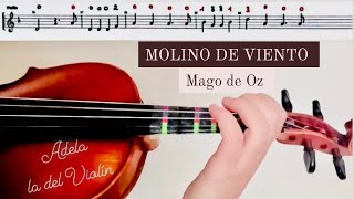 MOLINO DE VIENTO MAGO DE OZ PARTITURA VIOLÍNAUDIO [upl. by Nilek]