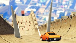 GIANT DEATH RAMP CHALLENGE GTA 5 Mod Challenge [upl. by Soilisav]