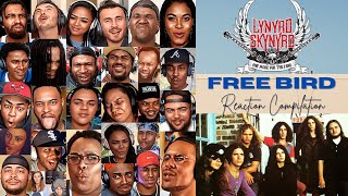 REACTION MONTAGE  Lynyrd Skynyrd  Free Bird  First Time Compilation  DESCRIPTION [upl. by Ecnaiva]