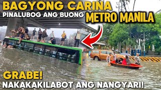 Metro Manila Nalubog sa Baha dahil sa Bagyong Carina [upl. by Llerrac538]