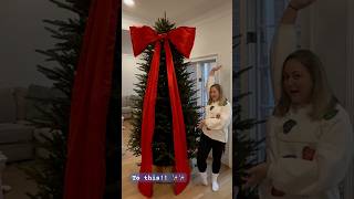 ✨ DIY Christmas Tree Bow 🎀✨ christmas decoration diy [upl. by Docilla]