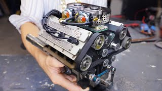 Miniature V8 Engine Runs like the Real Thing  78cc DOHC 6HP [upl. by Calore]