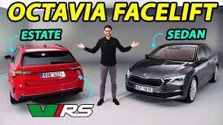 2024 Skoda Octavia facelift REVIEW Hatch vs Estate vRS [upl. by Yeoz289]