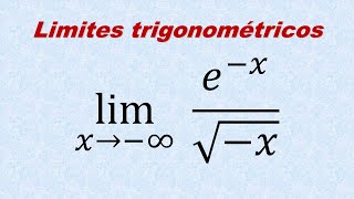 Límites indeterminación infinito sobre infinito por cambio de variable e elevada x entre raíz de x [upl. by Ormiston]