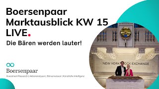 Marktausblick KW15 Start der Korrektur DAX Analyse Aktienanalyse Börse DOWJONES NASDAQ100 SampP500 [upl. by Nathanoj997]