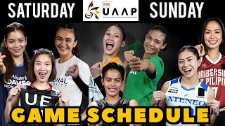 UAAP SEASON 86 SCHEDULE ROUND 2  APRIL 1314 2024 MENS AND WOMENS VOLLEYBALL [upl. by Skardol]