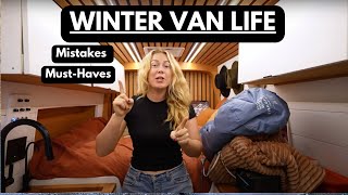 Winter Van Life Mistakes  Everything You Need to Know to Prep Your Van For Winter Van Life [upl. by Kenwrick]