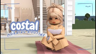 costal morning routine 🏖︎🌺 beach day  yoga  VOICED [upl. by Sana]