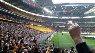 Wolves fans at Wembley FA Cup SemiFinal 7419 [upl. by Leruj]