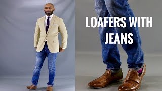 How To Wear Loafers With JeansHow To Style Jeans With Loafers [upl. by Aryaz]