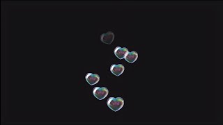 Heart bubble effect black screen  Black screen effects heart flying [upl. by Ataynek626]