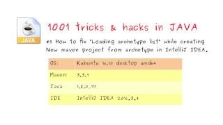 5 How to fix “Loading archetype list” in IntelliJ IDEA [upl. by Nedrob171]