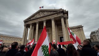 À Paris un rassemblement devant le Panthéon en soutien au Liban [upl. by Harleigh]