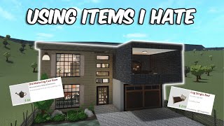 Building in BLOXBURG Using The Items I HATE [upl. by Martha]