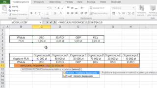 Excel  WYSZUKAJPOZIOMO kursy walut  porada 99 [upl. by Nairehs]