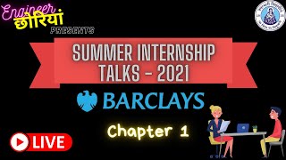 Banasthali  Summer Internship Talks 2021 Chapter 1  BARCLAYS  ENGINEER छोरियां [upl. by Vaasta]