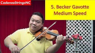 Becker Gavotte  Medium Speed Play Along  Suzuki Violin Book 3 [upl. by Jordans]